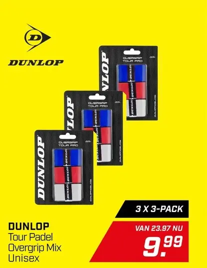 Aanbieding: Dunlop Tour Padel Overgrip Mix Unisex