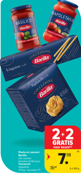 Aanbieding: Pasta en sauzen Barilla