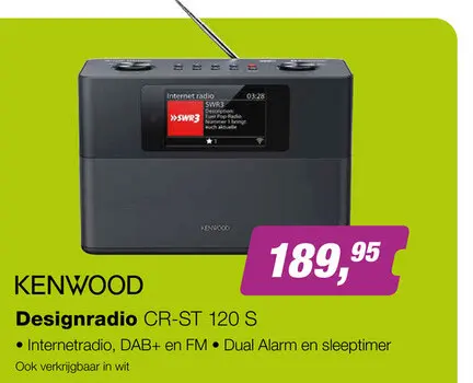 Aanbieding: Kenwood CR-ST 120 S DAB+ Radio Zwart