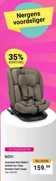 Aanbieding: Autostoel Novi Baby® Goliath Premium I-Size Rotation Dark Taupe
