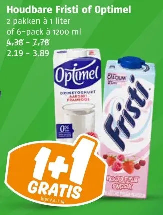 Aanbieding: Houdbare Fristi of Optimel
