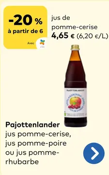 Offre: Pajottenlander jus pomme-cerise