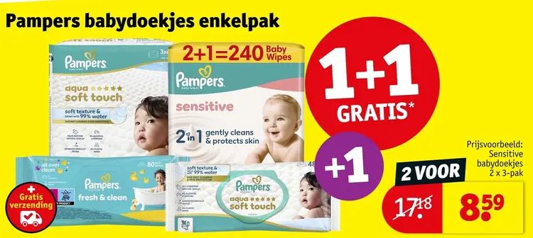 Aanbieding: Babydoekjes enkelpak