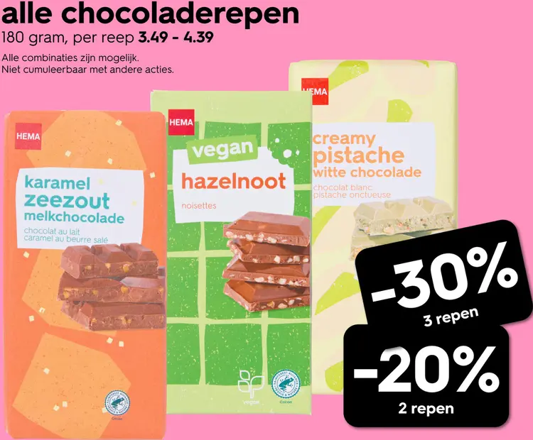 Promotie: HEMA Chocoladerepen