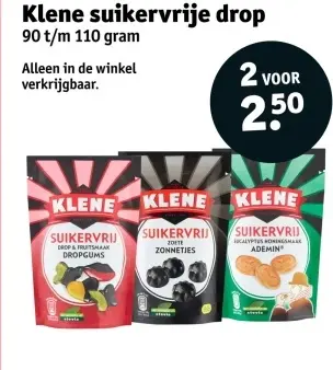 Aanbieding: Klene suikervrije drop
