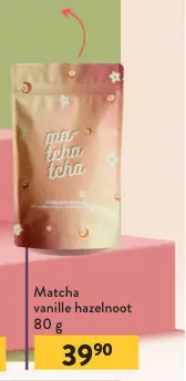 Promotie: Matcha vanille hazelnoot