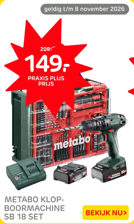 Aanbieding: Klopboormachine SB 18 Set