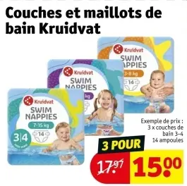 Offre: Couches et maillots de bain
