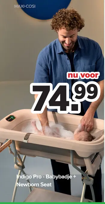 Aanbieding: Indigo Pro - Babybadje + Newborn Seat