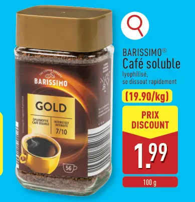 Offre: BARISSIMO® Café soluble