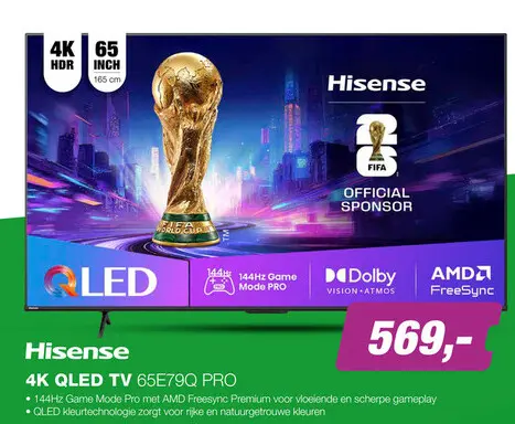 Aanbieding: 4k qled tv 65e79q pro
