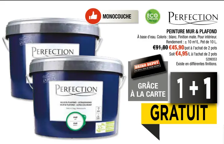 Promotie: Peinture mur & plafond