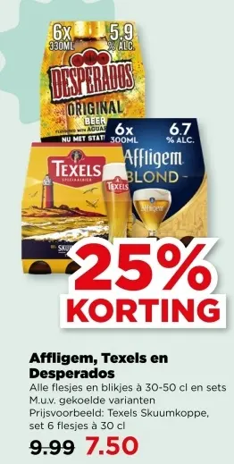 Aanbieding: Affligem, Texels en Desperados