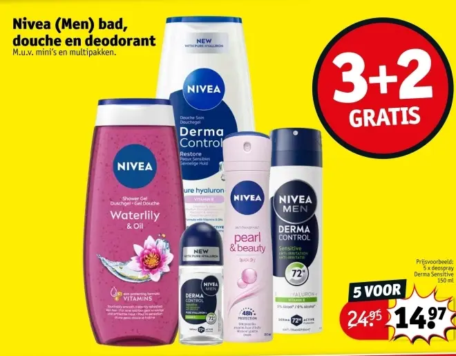 Promotie: Nivea (Men) bad, douche en deodorant