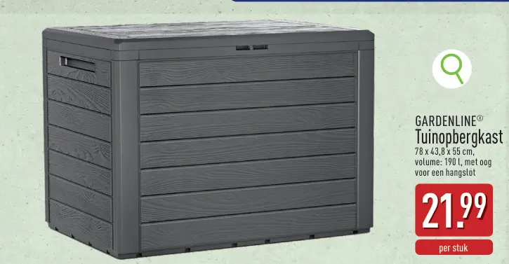 Promotie: Tuinopbergkast