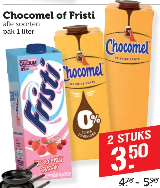 Aanbieding: Chocolademelk of Fristi