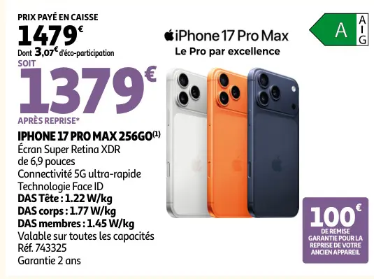 Promotie: iPhone 17 Pro Max 256GO