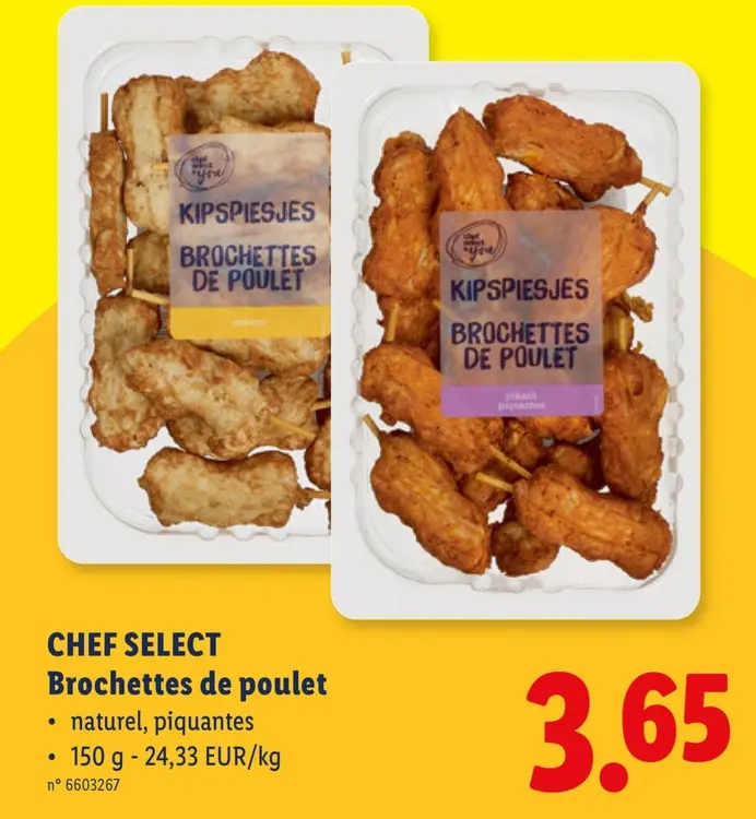 Offre: Brochettes de poulet