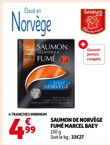 Offre: Saumon de norvège fumé