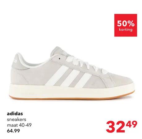 Aanbieding: Adidas Grand Court Base 00s heren sneakers grijs