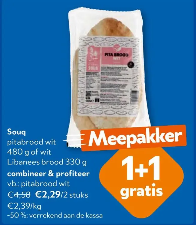 Aanbieding: Pitabrood wit