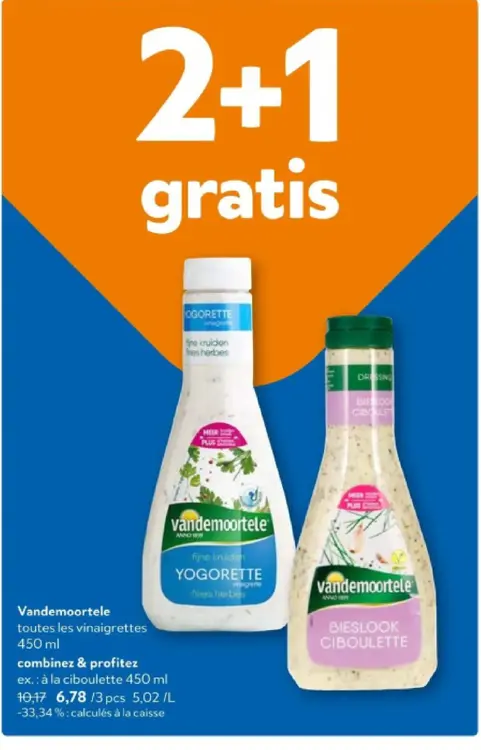 Offre: Vandemoortele toutes les vinaigrettes