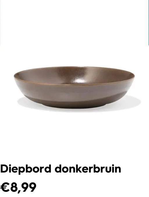 Promotie: Diepbord donkerbruin