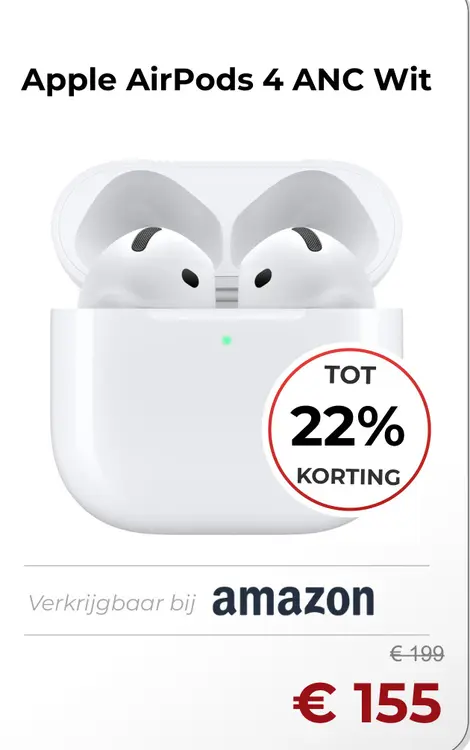 Aanbieding: Apple AirPods 4 ANC Wit