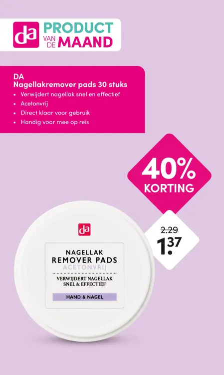 Aanbieding: Nagellak remover pads