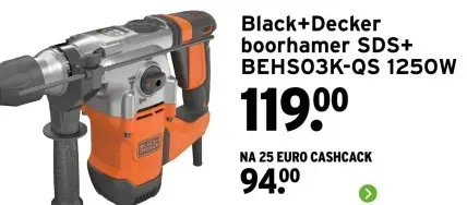Aanbieding: boorhamer SDS+ BEHSO3K-QS 1250W