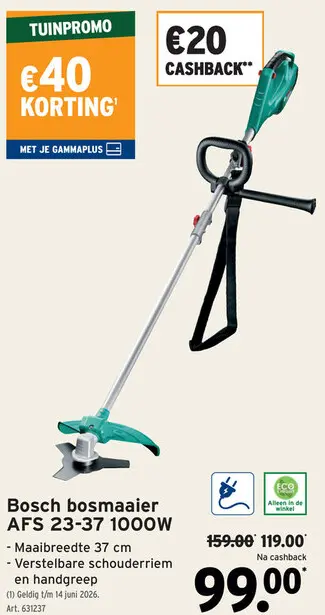 Promotie: Bosch bosmaaier AFS 23-37 1000W