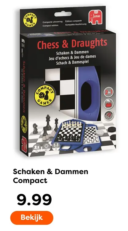 Aanbieding: Schaken & Dammen Compact