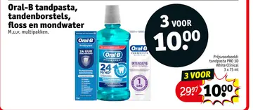Aanbieding: Oral-B tandpasta, tandenborstels, floss en mondwater