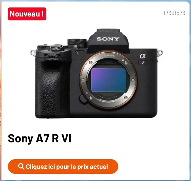 Offre: Sony A7 R VI