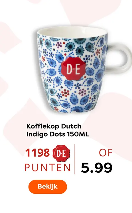 Aanbieding: Koffiekop Dutch Indigo Dots