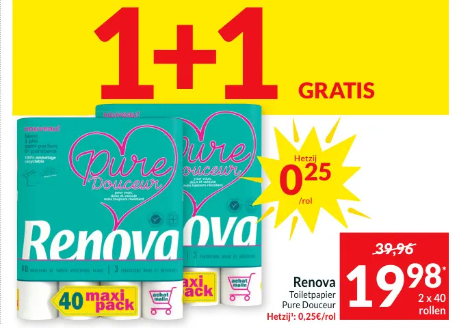 Promotie: Toiletpapier Pure Douceur