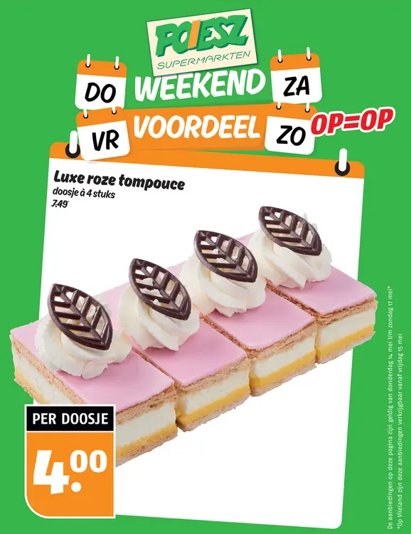 Aanbieding: Luxe roze tompouce