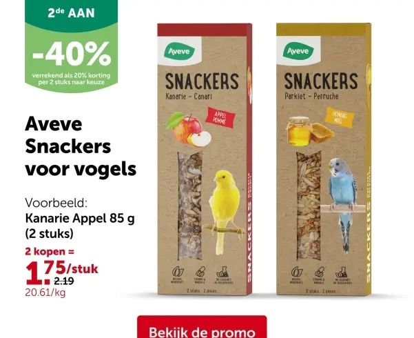 Promotie: Snackers voor vogels