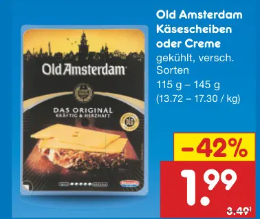 Aanbieding: Käsescheiben oder Creme