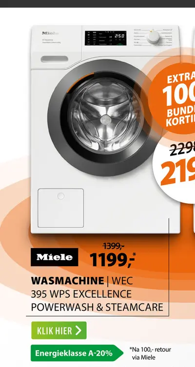 Aanbieding: Miele WEC 395 WPS Excellence PowerWash & SteamCare