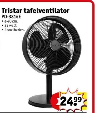 Aanbieding: Tristar tafelventilator