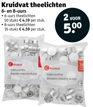 Aanbieding: Kruidvat theelichten