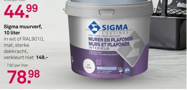 Aanbieding: Sigma muurverf