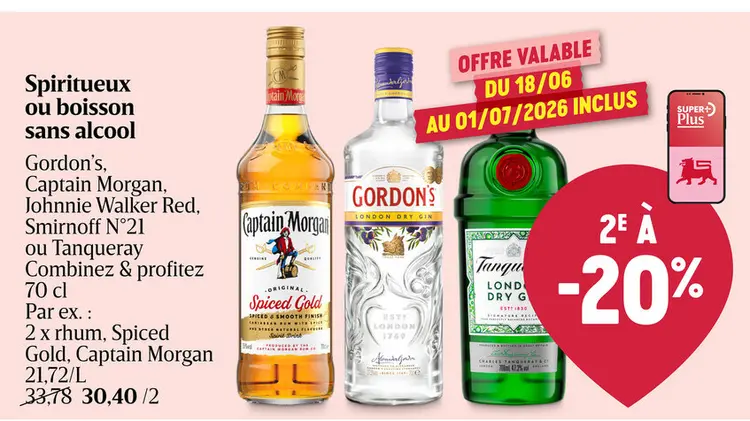 Offre: Spiritueux ou boisson sans alcool