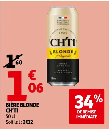 Offre: Bière blonde CH'TI