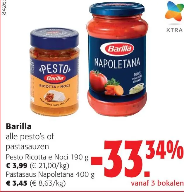 Aanbieding: Barilla alle pesto's of pastasauzen