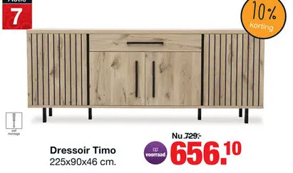 Aanbieding: Dressoir Timo 225 cm