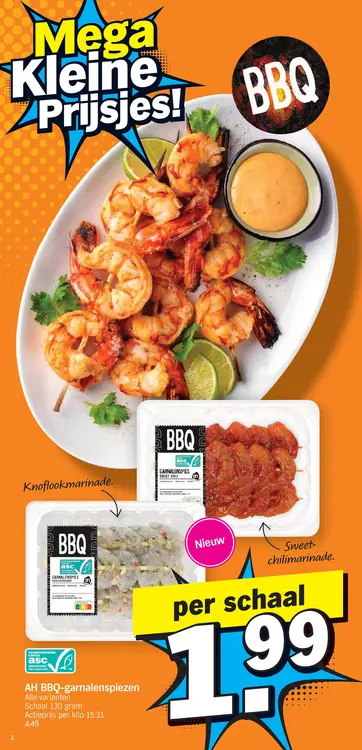 Promotie: AH BBQ-garnalenspiezen