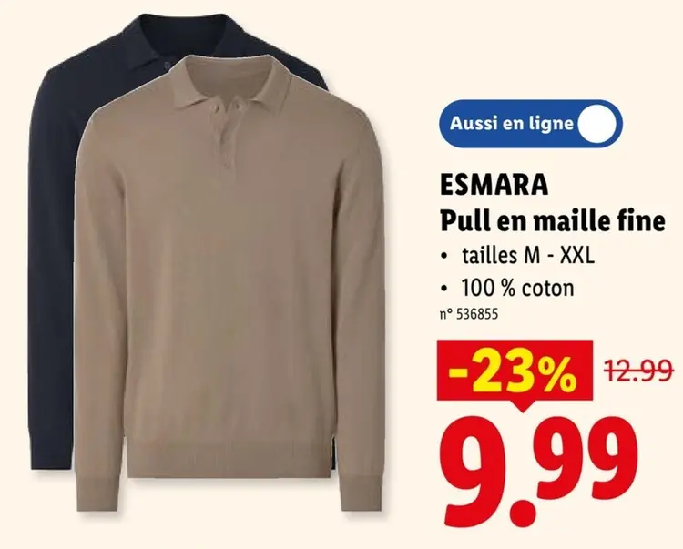 Offre: Pull en maille fine
