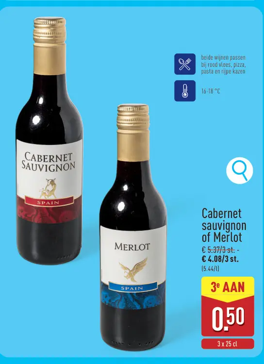 Promotie: Cabernet sauvignon of Merlot
